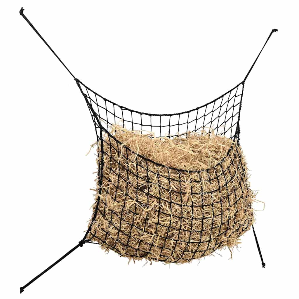 Vidaxx Heunetze 2 Stk. 100x90 cm rechteckig Polypropylen schwarz