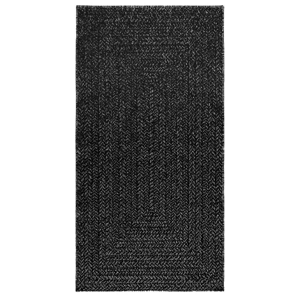 VidaXL Teppich Zizur drinnen und draußen 80x150 cm Juteoptik Anthrazit