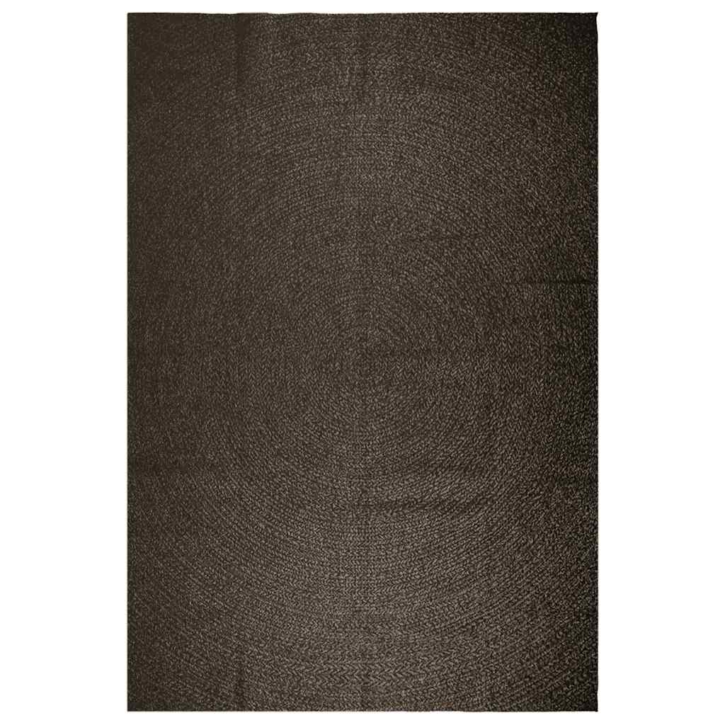 VidaXL Teppich Zizur Indoor und Outdoor 240x340cm Juteoptik Anthrazit