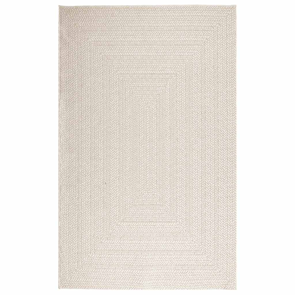 VidaXL Teppich Zizur Creme drinnen und draußen 160x230 cm Juteoptik