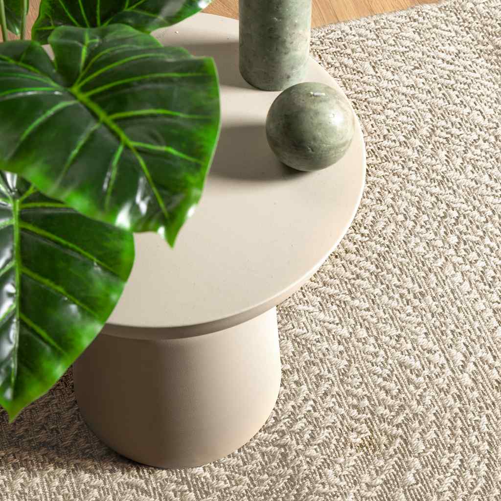 VidaXL Teppich Zizur Creme drinnen und draußen 80x150 cm Juteoptik
