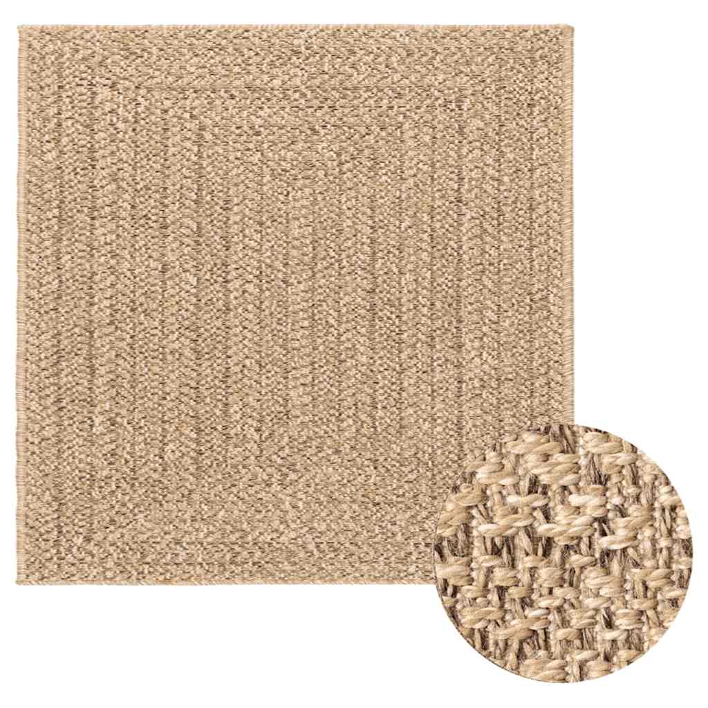 VidaXL Teppich Zizur Beige drinnen und draußen 240x340 cm Juteoptik