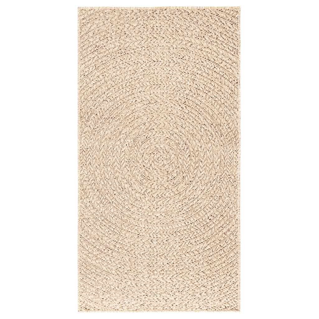 VidaXL Teppich Zizur Beige drinnen und draußen 80x150 cm Juteoptik
