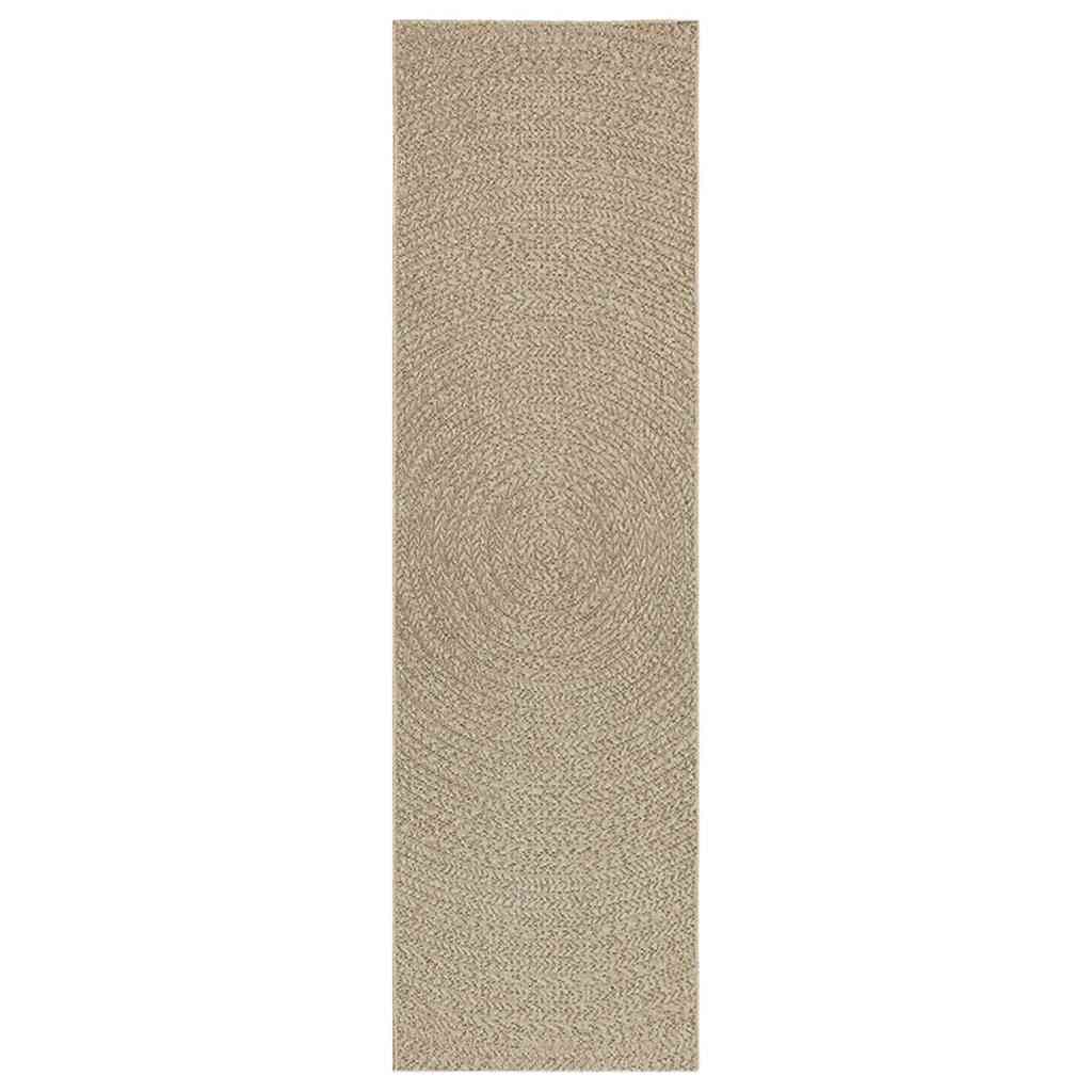 VidaXL Teppich Zizur Beige drinnen und draußen 80x250 cm Juteoptik