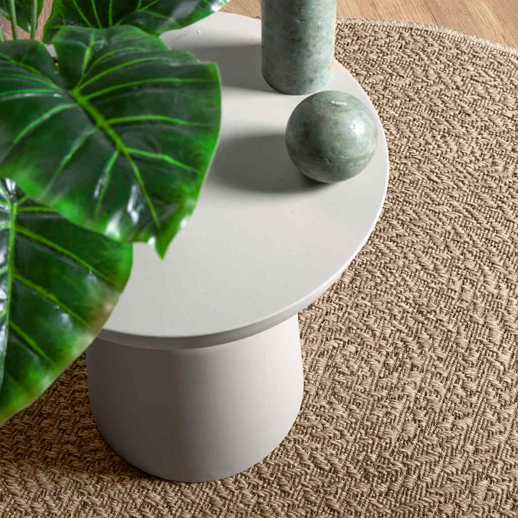 Vidaxl Teppich Zizur Beige drinnen und draußen ø 200 cm Juteoptik