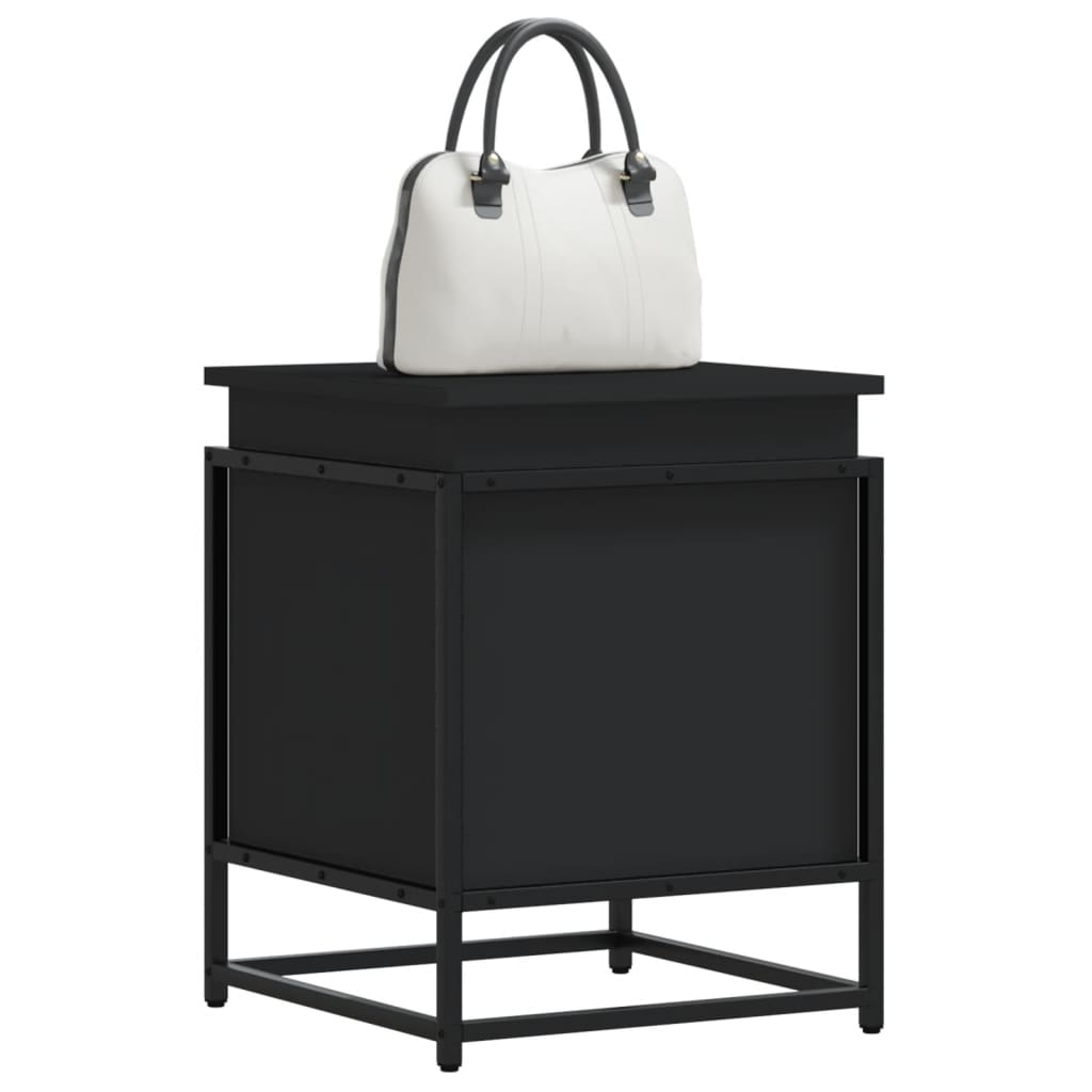 Vidaxx Aufbewahrungsbox mit Deckel 40x40x51,5 cm verarbeitetes Holz schwarz