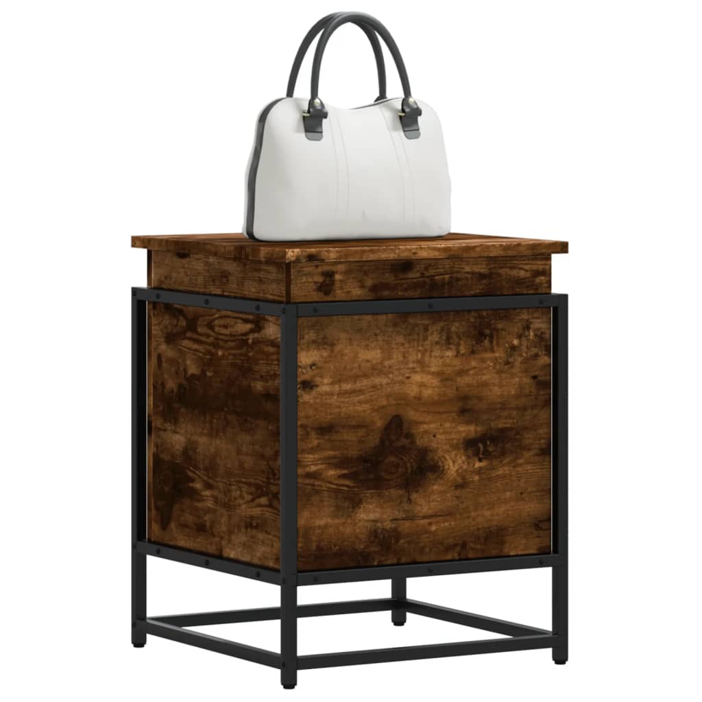 Vidaxx Aufbewahrungsbox mit Deckel 40x40x51,5 cm verarbeitetes Holz, Räuchereiche