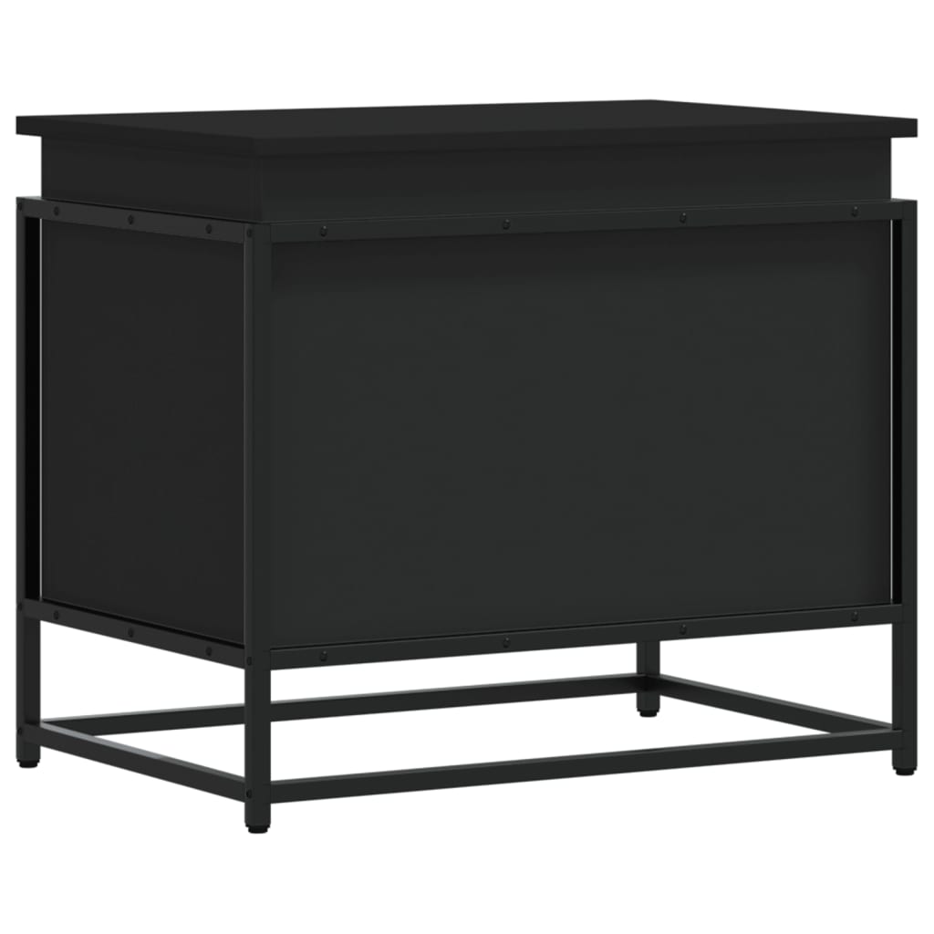 Vidaxx Aufbewahrungsbox mit Deckel 60x40x51,5 cm verarbeitetes Holz schwarz