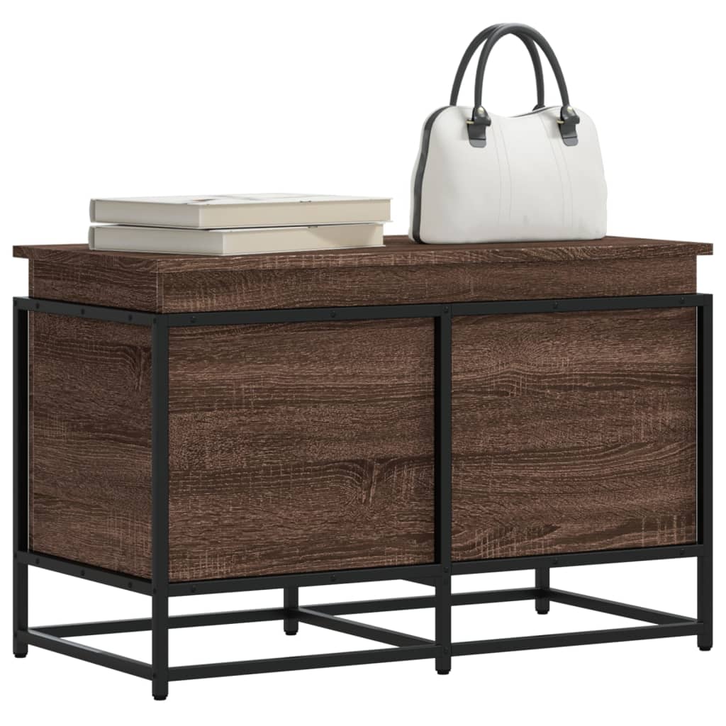 Vidaxx Aufbewahrungsbox mit Deckel 80x40x51,5 cm, fertiges Holz, braune Eiche