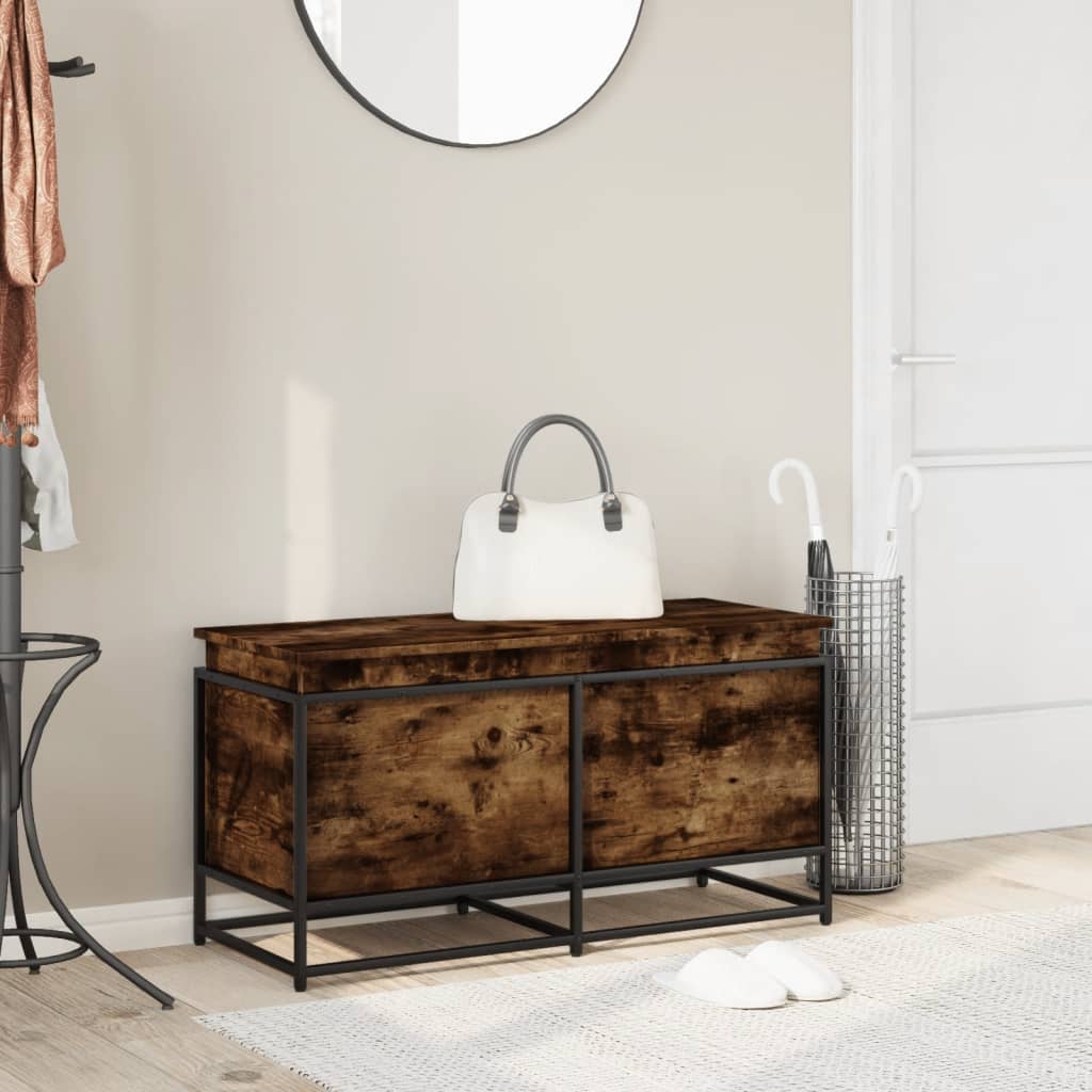 Vidaxx Aufbewahrungsbox mit Deckel 100x40x51,5 cm verarbeitetes Holz, Räuchereiche