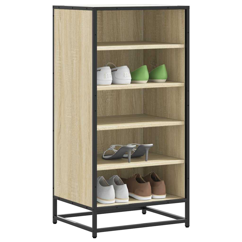 VidaXL Schuhregal 48x38x97,5 cm Holzwerkstoff Sonoma-Eiche-farbig