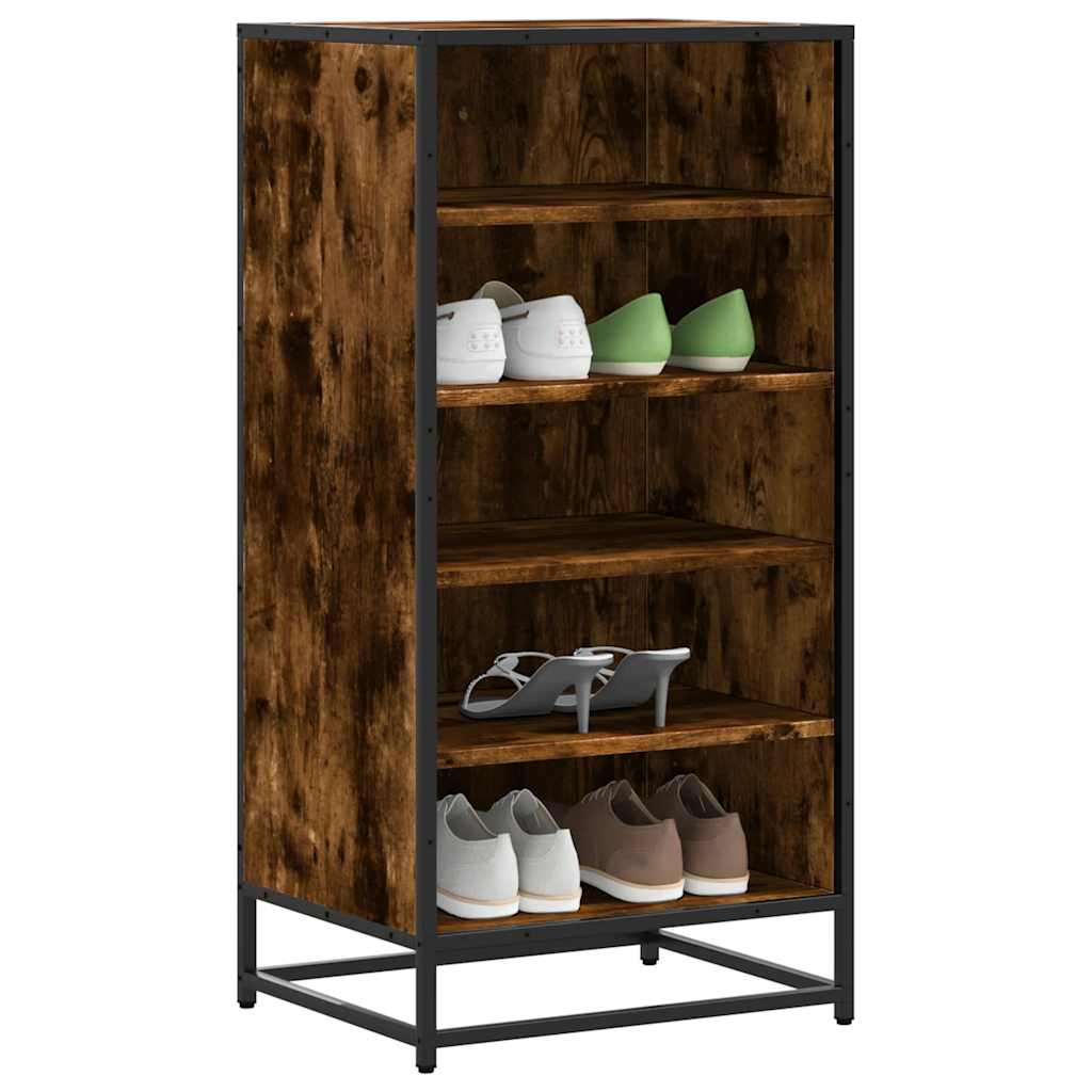 Vidaxx Schuhregal 48x38x97,5 cm verarbeitetes Holz, geräucherte Eiche