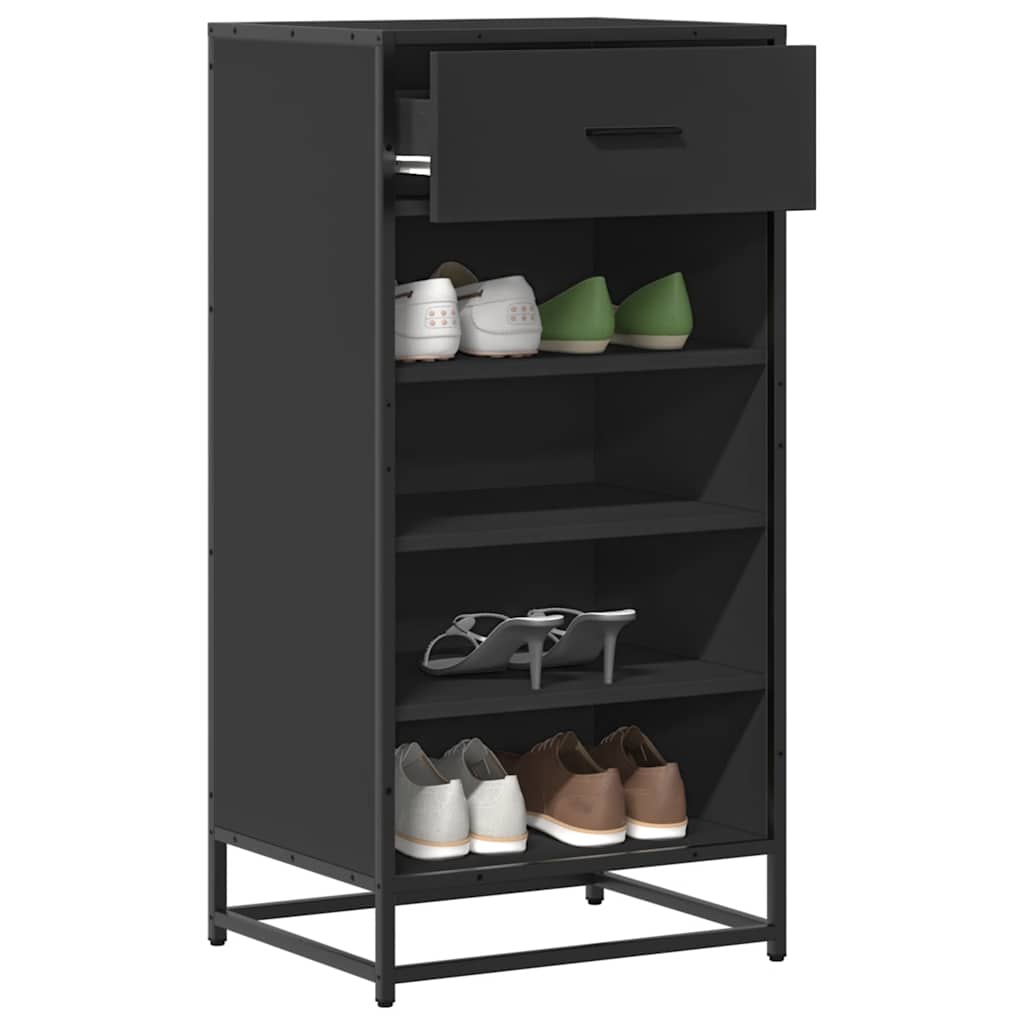 Vidaxx Schuhregal 48x38x97,5 cm lackiertes Holz schwarz