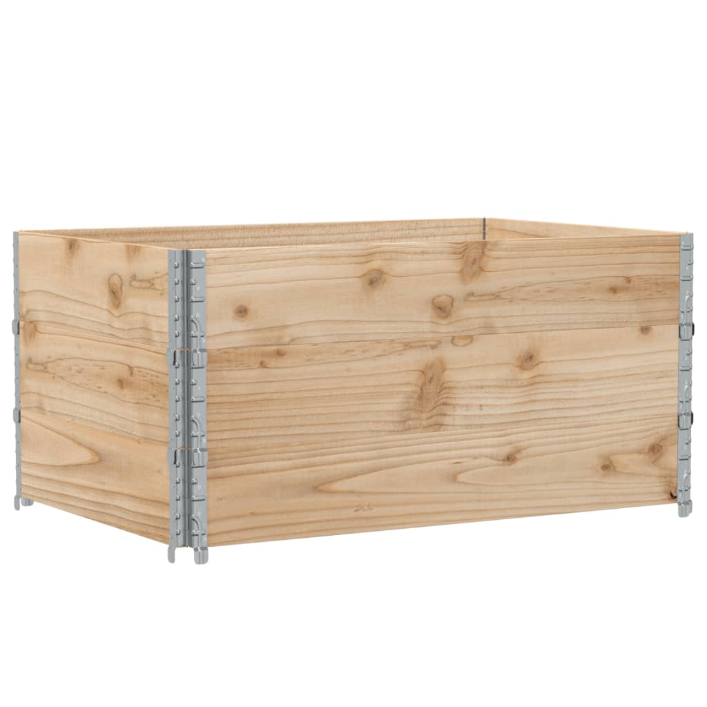 VidaXL Palettenaufsatzrahmen 3 Stück 120x80 cm massives Kiefernholz
