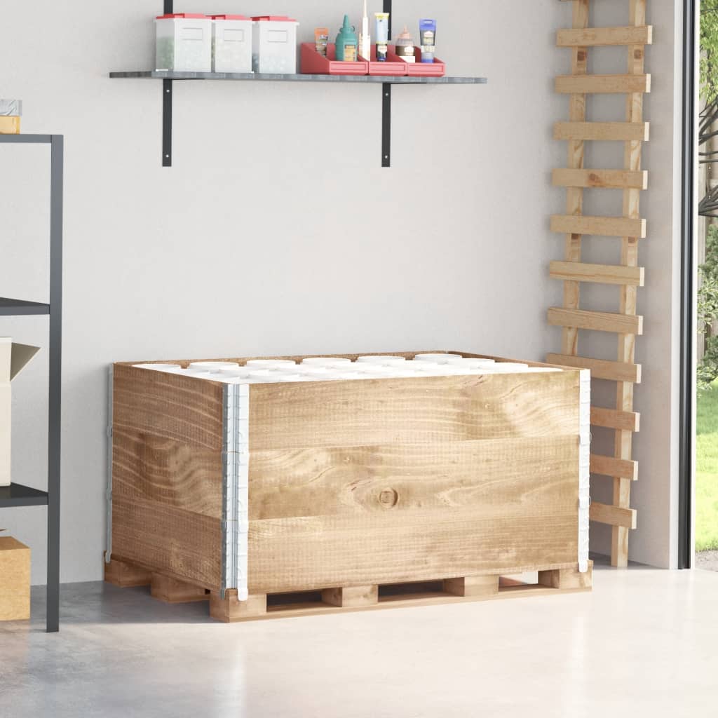 VidaXL Palettenaufsatzrahmen 3 Stück 120x80 cm massives Kiefernholz