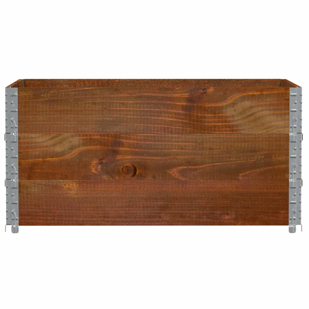 VidaXL Palettenaufsatzrahmen 3 Stk. 120x80 cm massives Kiefernholz braun