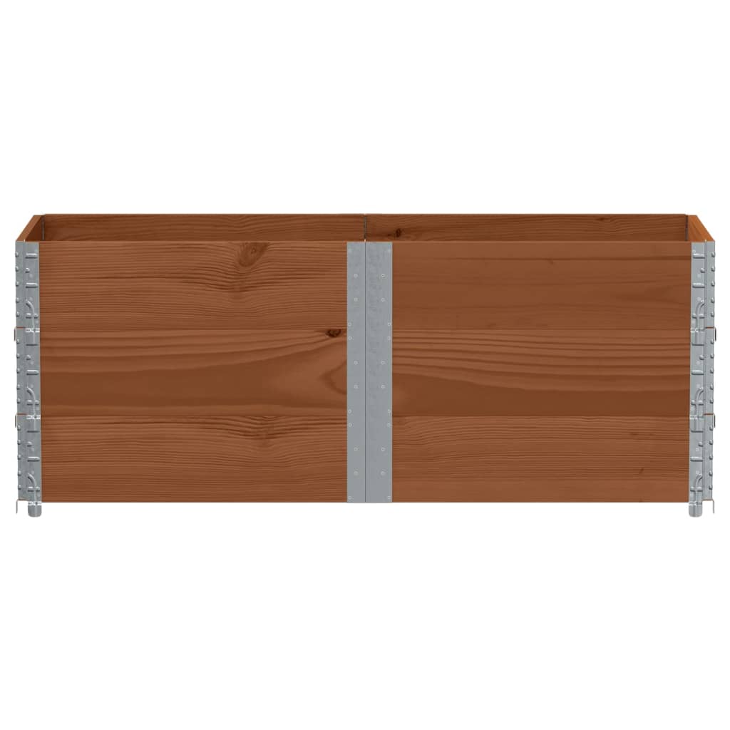 VidaXL Palettenaufsatzrahmen 3 Stk. 150x50 cm massives Kiefernholz braun