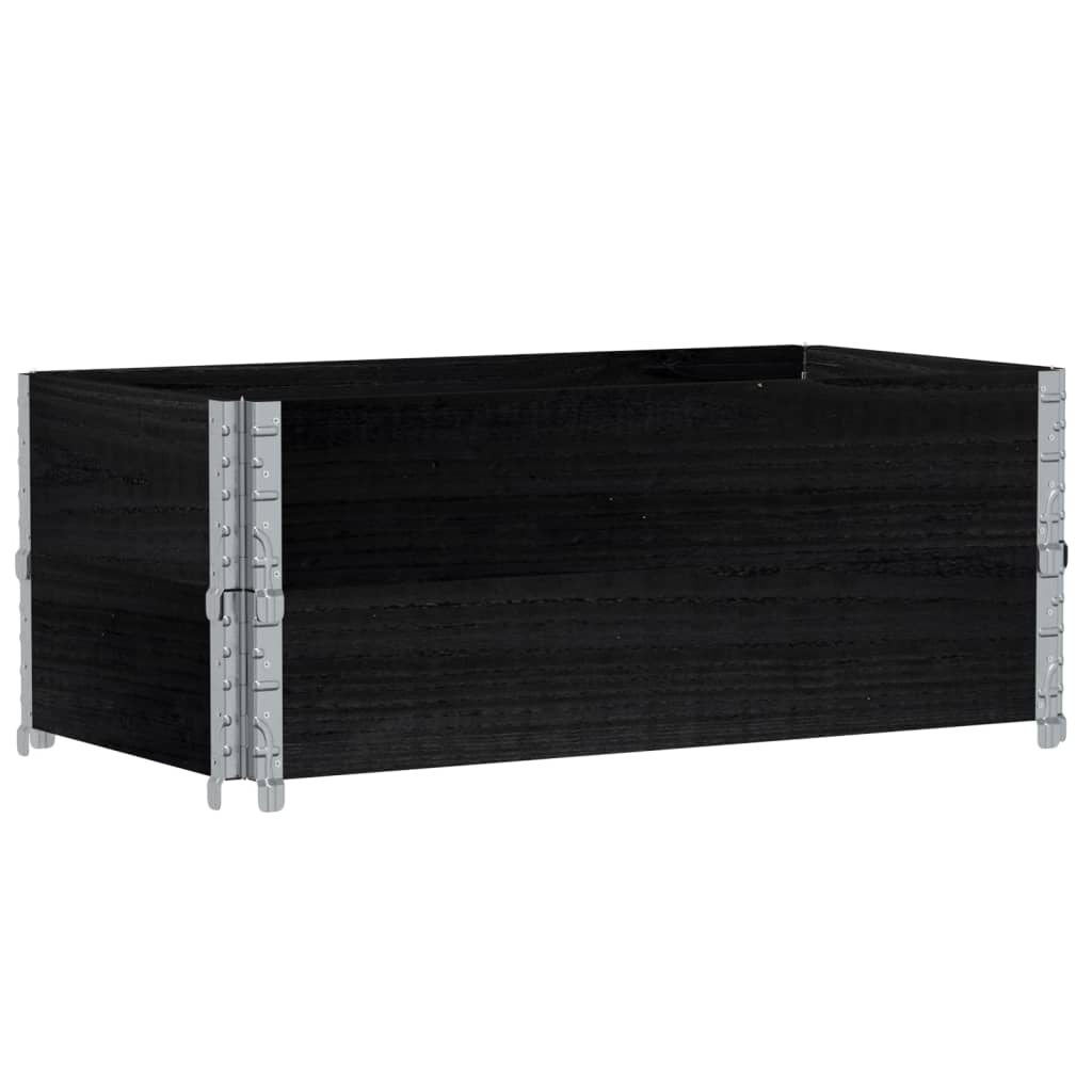Vidaxx Pflanzgefäß 100x50 cm massives Kiefernholz schwarz