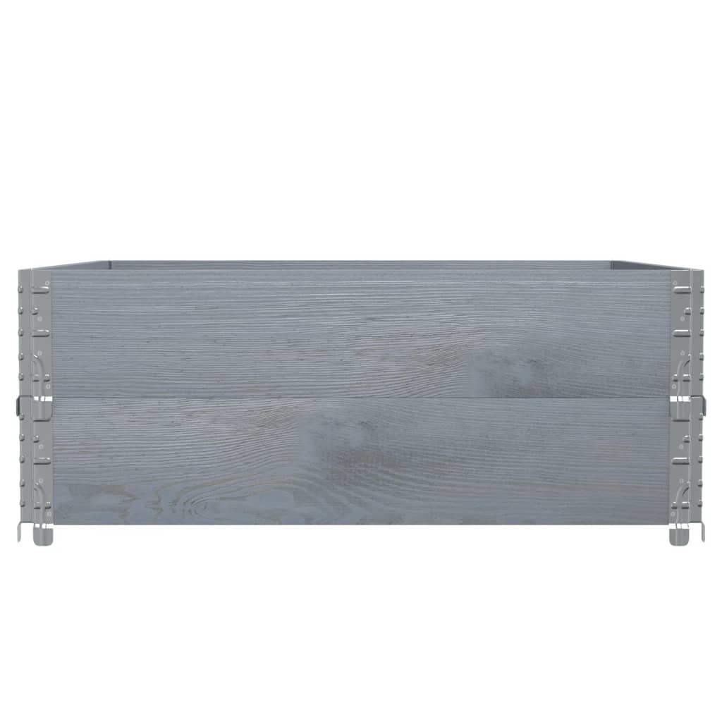 Vidaxx Pflanzgefäß 100x100 cm massives Kiefernholz grau