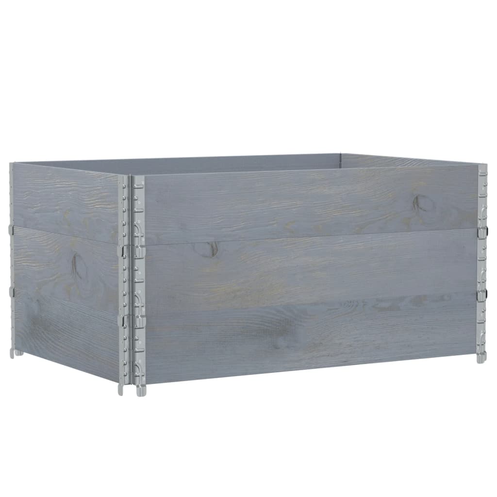 VidaXL Pflanzgefäß 120x80 cm massives Kiefernholz grau