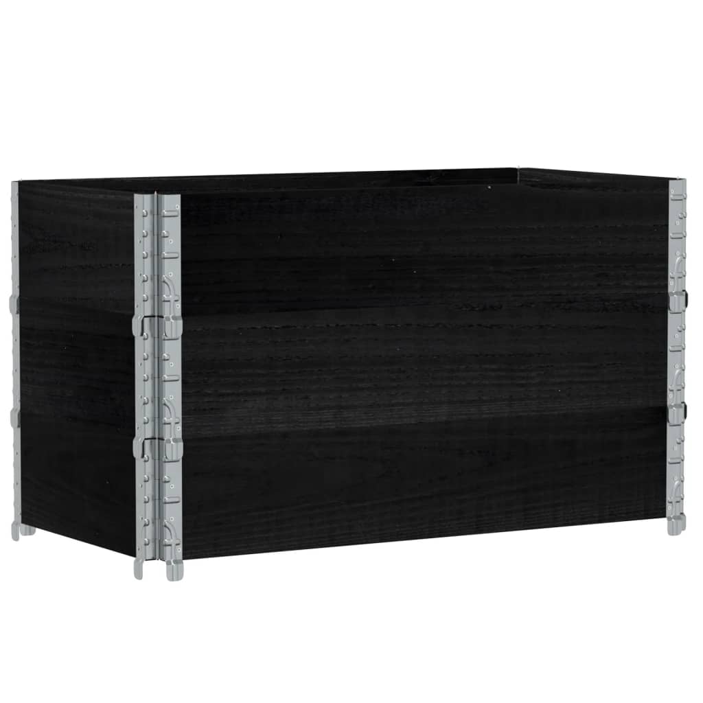 VidaXL Pflanzgefäß 100x50 cm massives Kiefernholz schwarz
