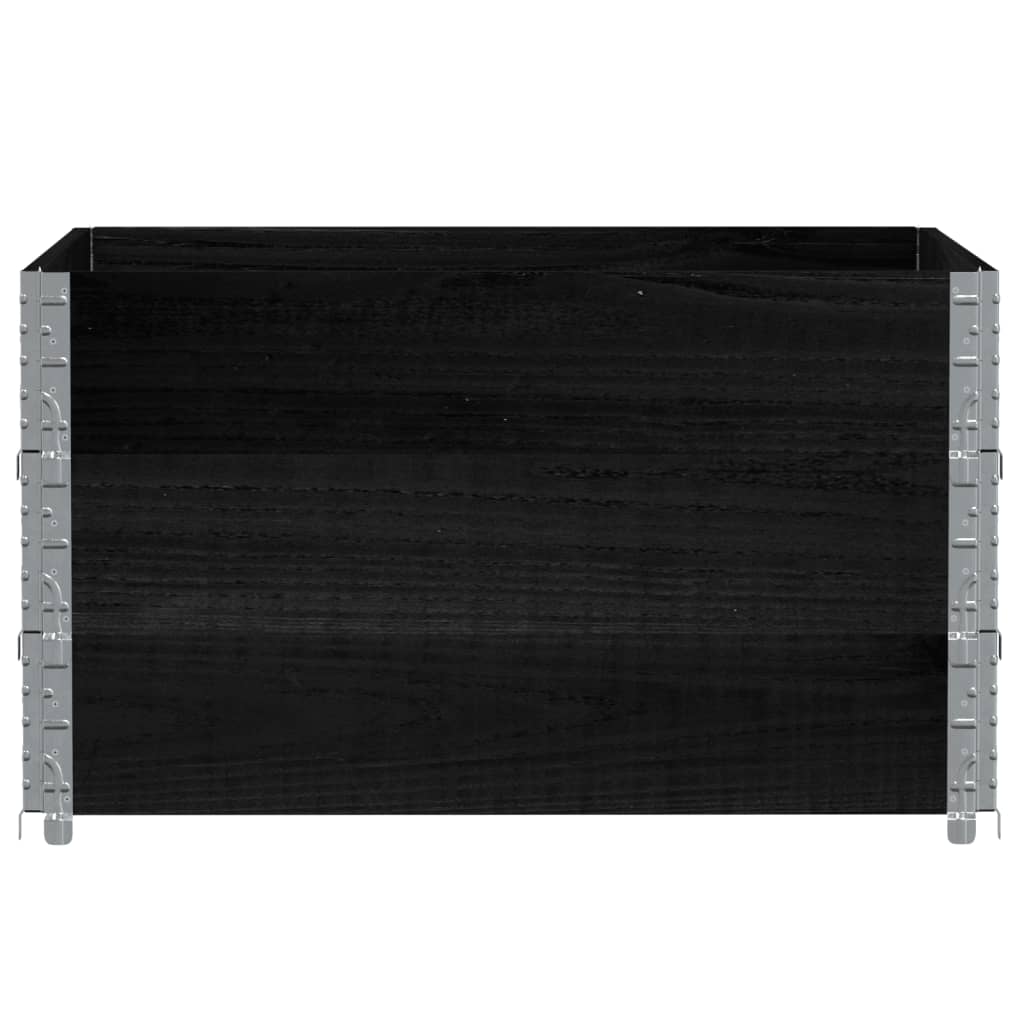 VidaXL Pflanzgefäß 100x100 cm massives Kiefernholz schwarz