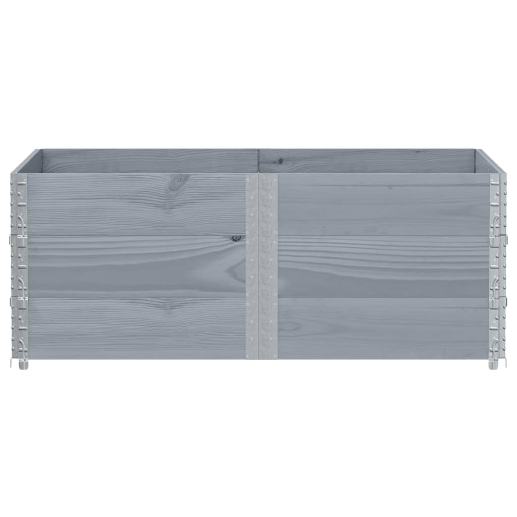 VidaXL Pflanzgefäß 150x100 cm massives Kiefernholz grau