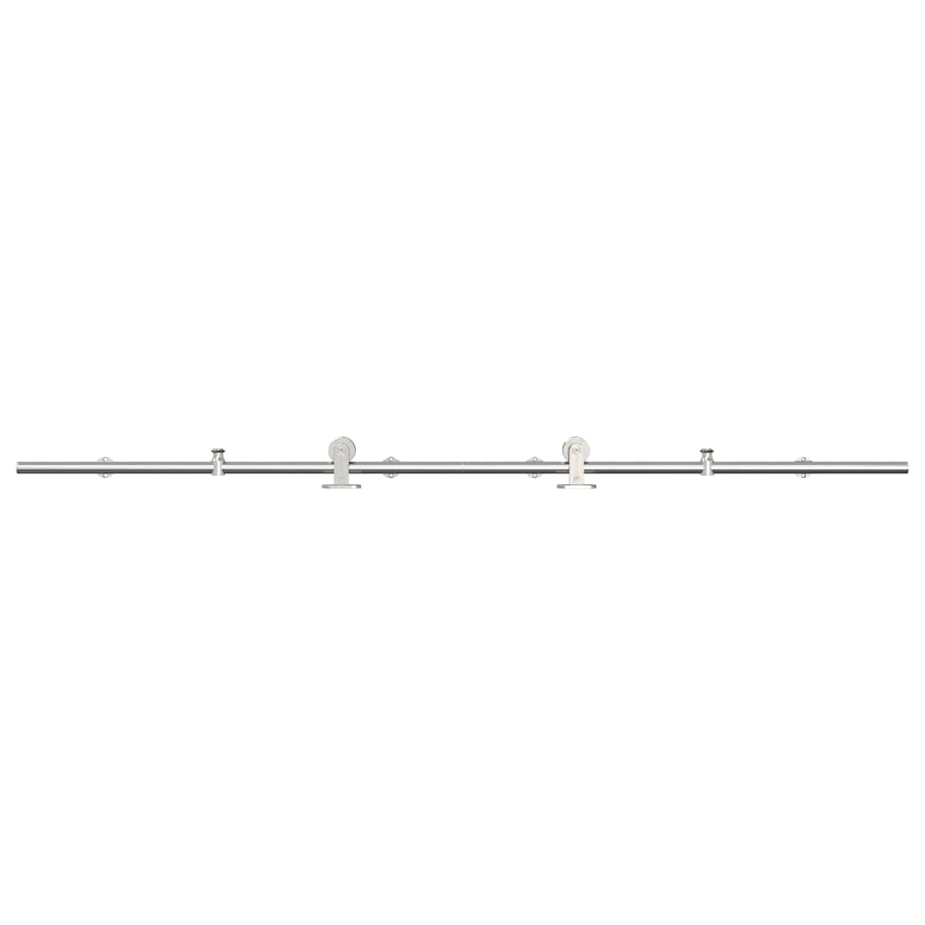 Vidaxx Schiebetürteile-Set 200 cm Edelstahl silberfarben