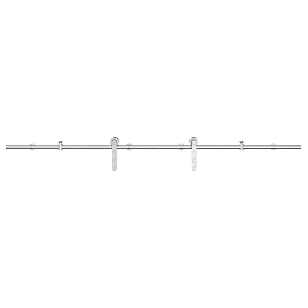 Vidaxx Schiebetürteile-Set 200 cm Edelstahl silberfarben