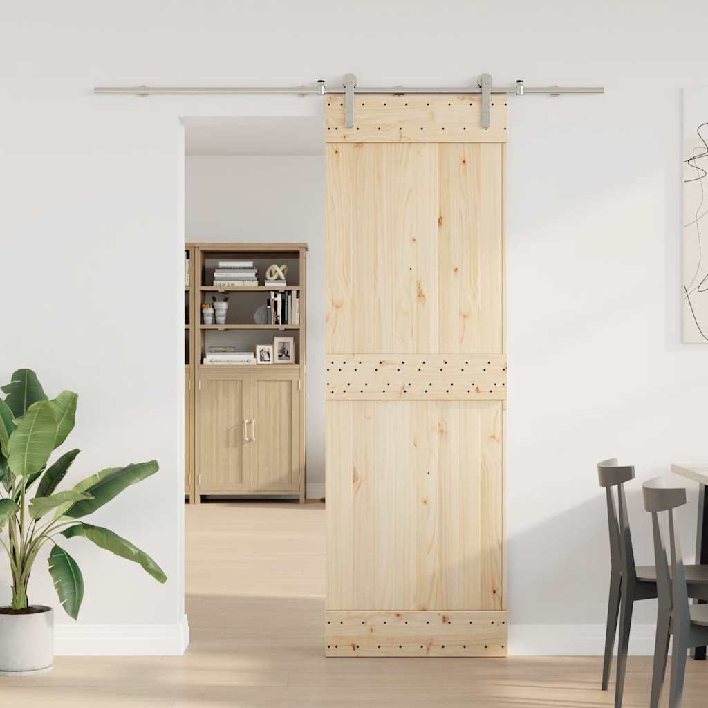 Vidaxx Schiebetürteile-Set 200 cm Edelstahl silberfarben
