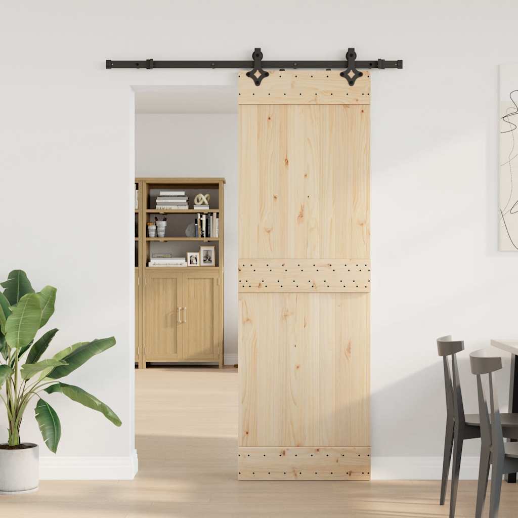 Vidaxxl Box mit Teilen für Schiebetür 152,5 cm Stahl schwarz
