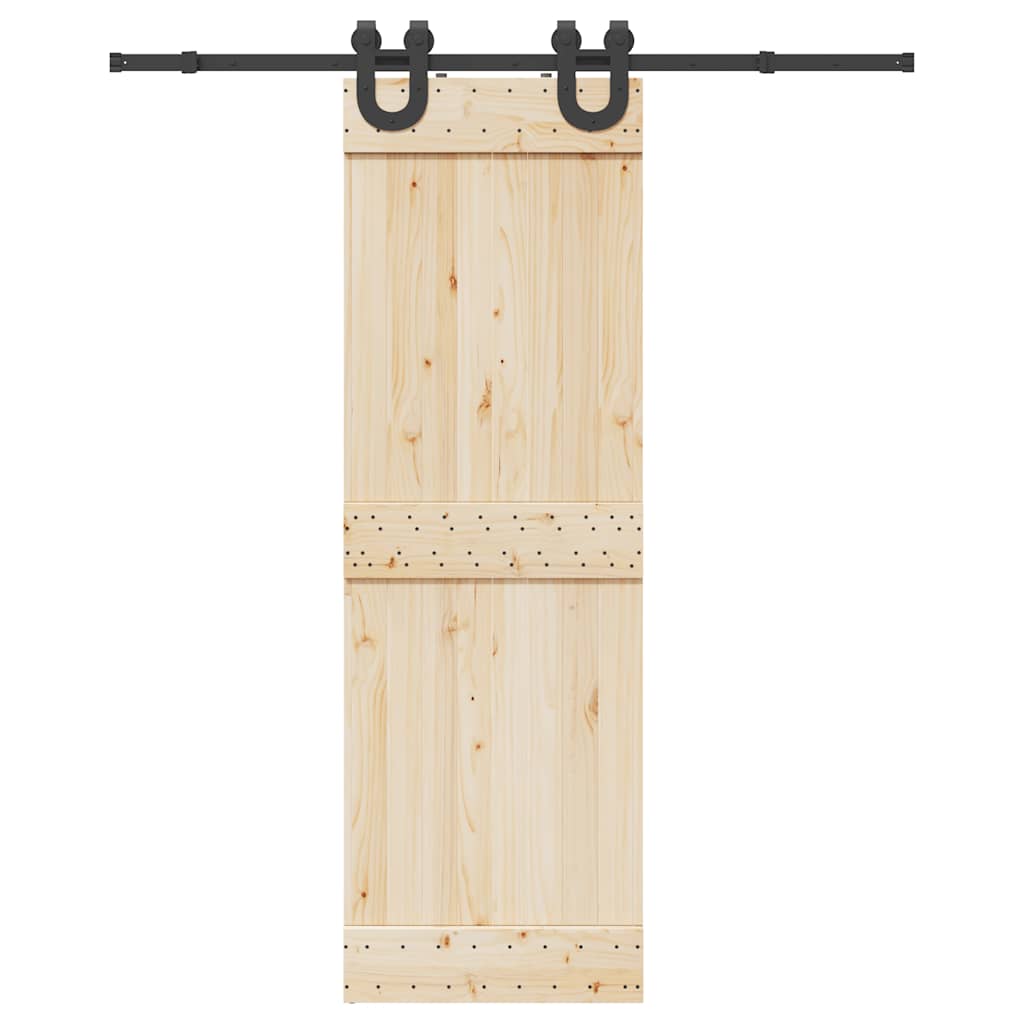 Vidaxxl Box mit Teilen für Schiebetür 183 cm Stahl schwarz