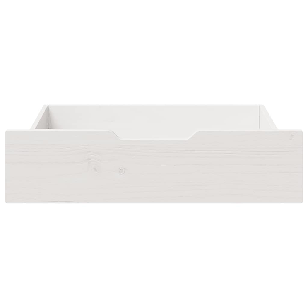 Vidaxx Bettschubladen 2 Stk. 75x55x17 cm Kiefer massiv weiß