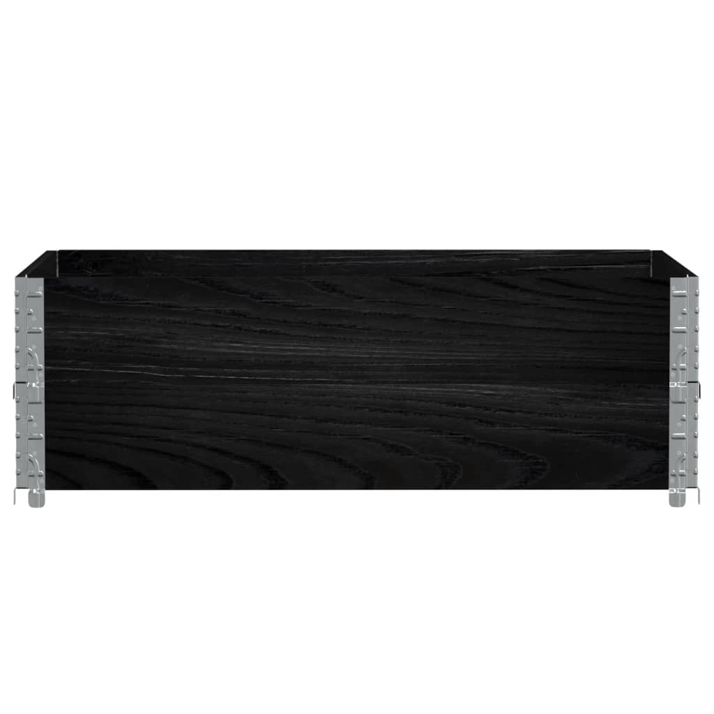 Vidaxx Palettenverlängerungen 2 Stk. 120x80 cm massives Kiefernholz schwarz