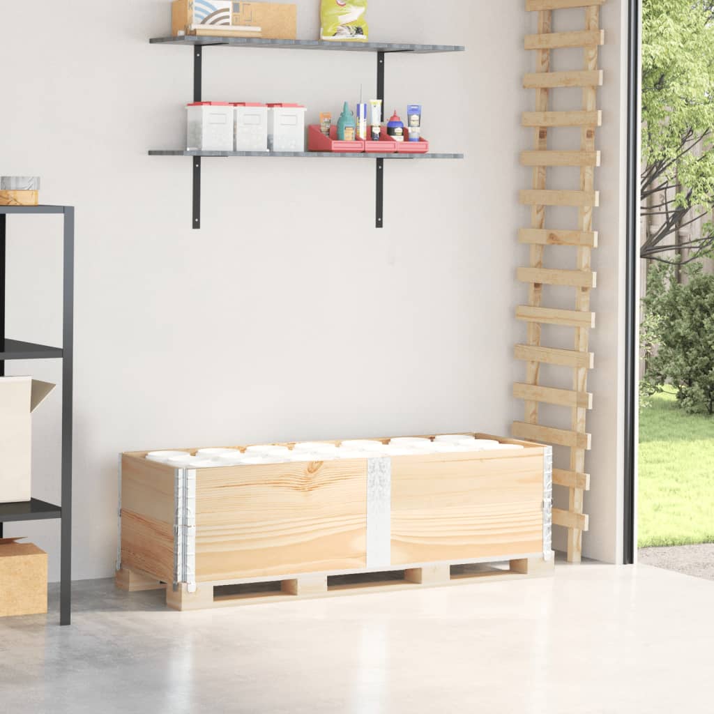 Vidaxx Palettenaufsatzrahmen 2 Stück 150x50 cm massives Kiefernholz