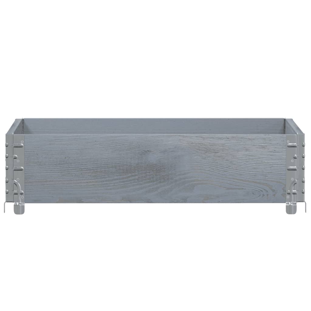 Vidaxx Pflanzgefäß 80x60 cm massives Kiefernholz grau