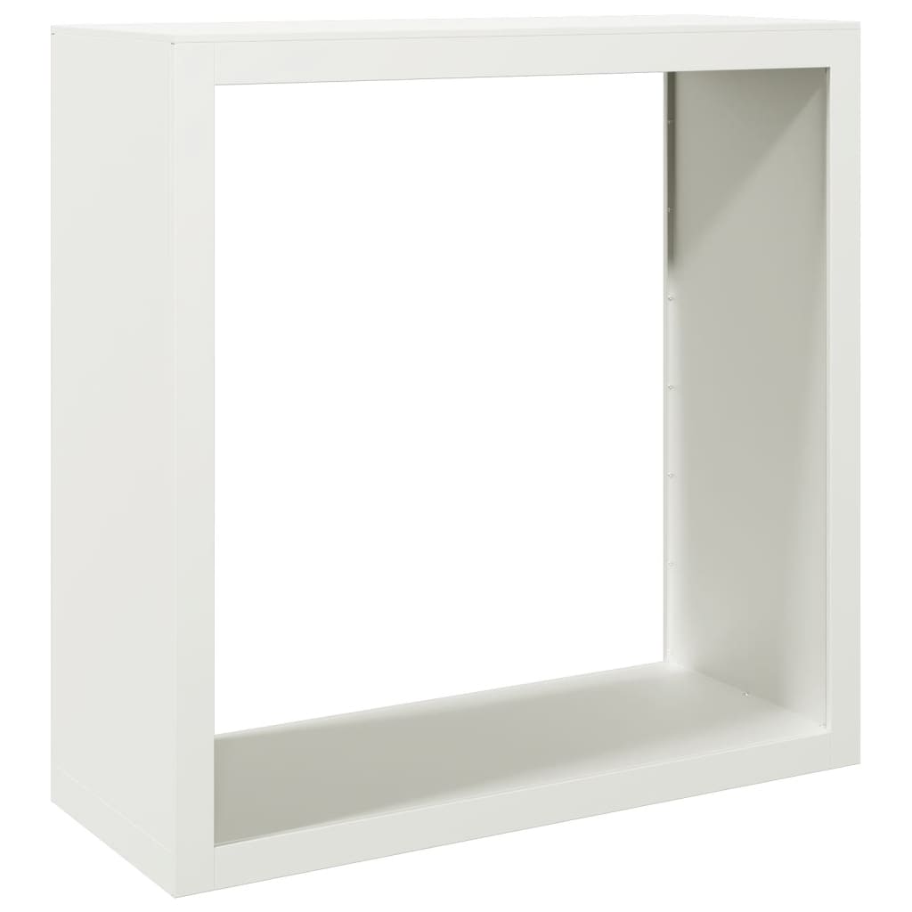 Vidaxx Kaminholzregal 100x40x100 cm Stahl weiß