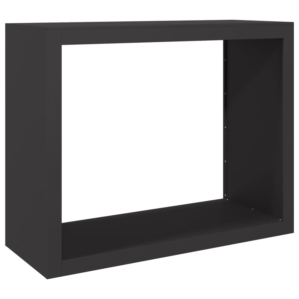 Vidaxx Kaminholzregal 100x40x80 cm Stahl schwarz