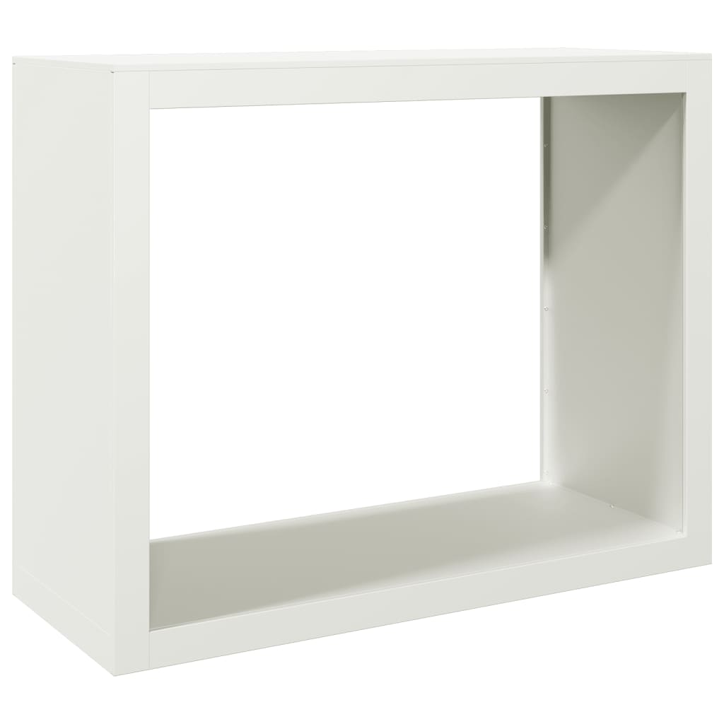 Vidaxx Kaminholzregal 100x40x80 cm Stahl weiß