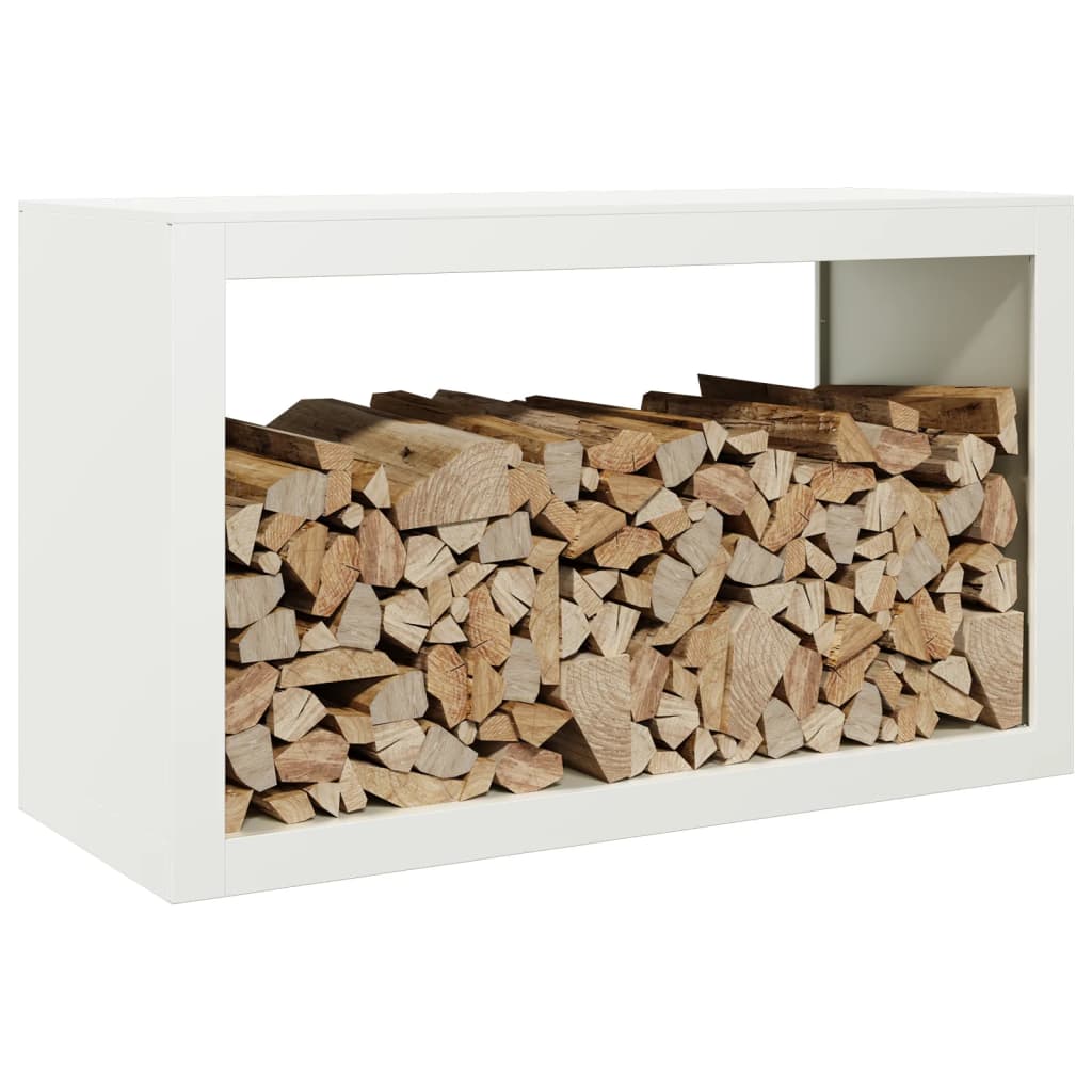 Vidaxx Kaminholzregal 100x40x60 cm Stahl weiß