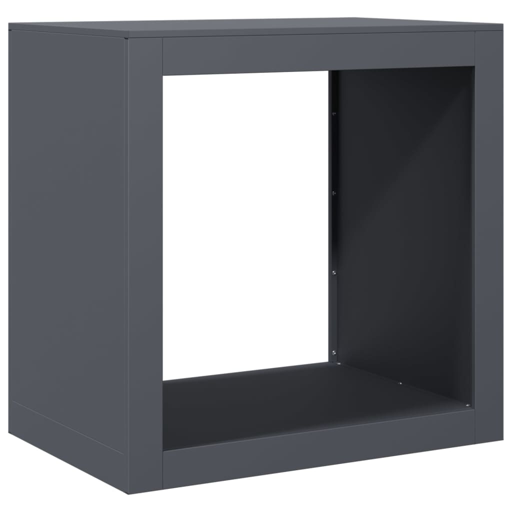 Vidaxx Kaminholzregal 60x40x60 cm Stahl Anthrazit