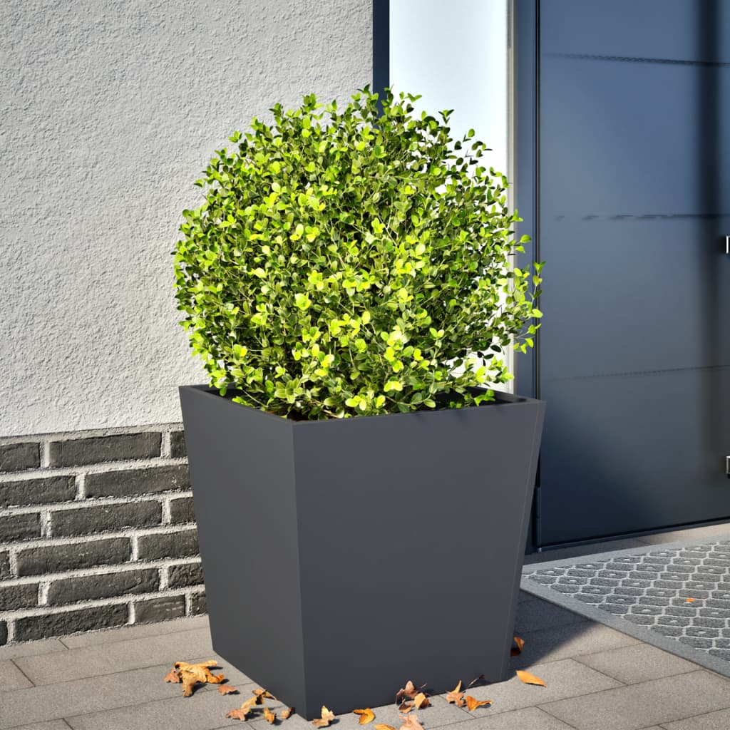 Vidaxx Pflanzgefäß 50x50x50 cm Stahl Anthrazit