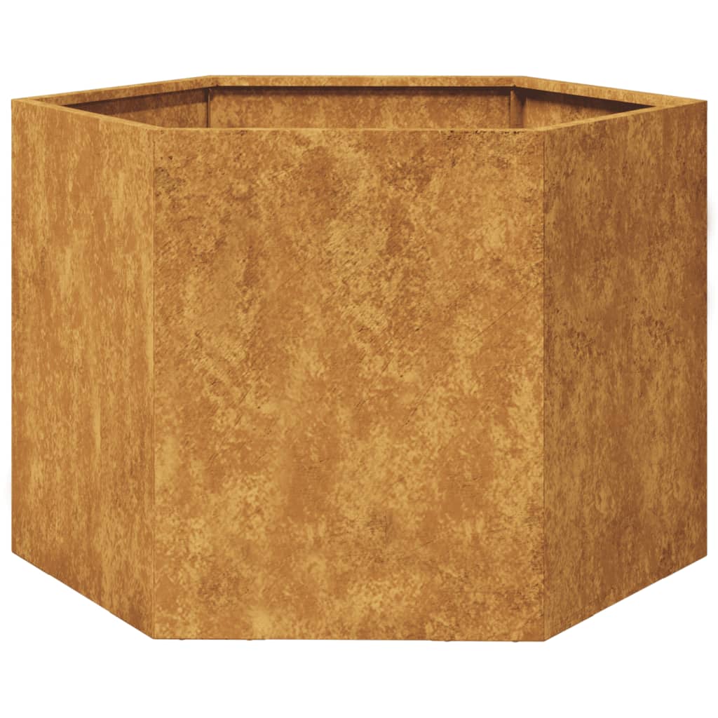 Vidaxx Pflanzgefäß Sechseck 69x60x45 cm wetterfester Stahl