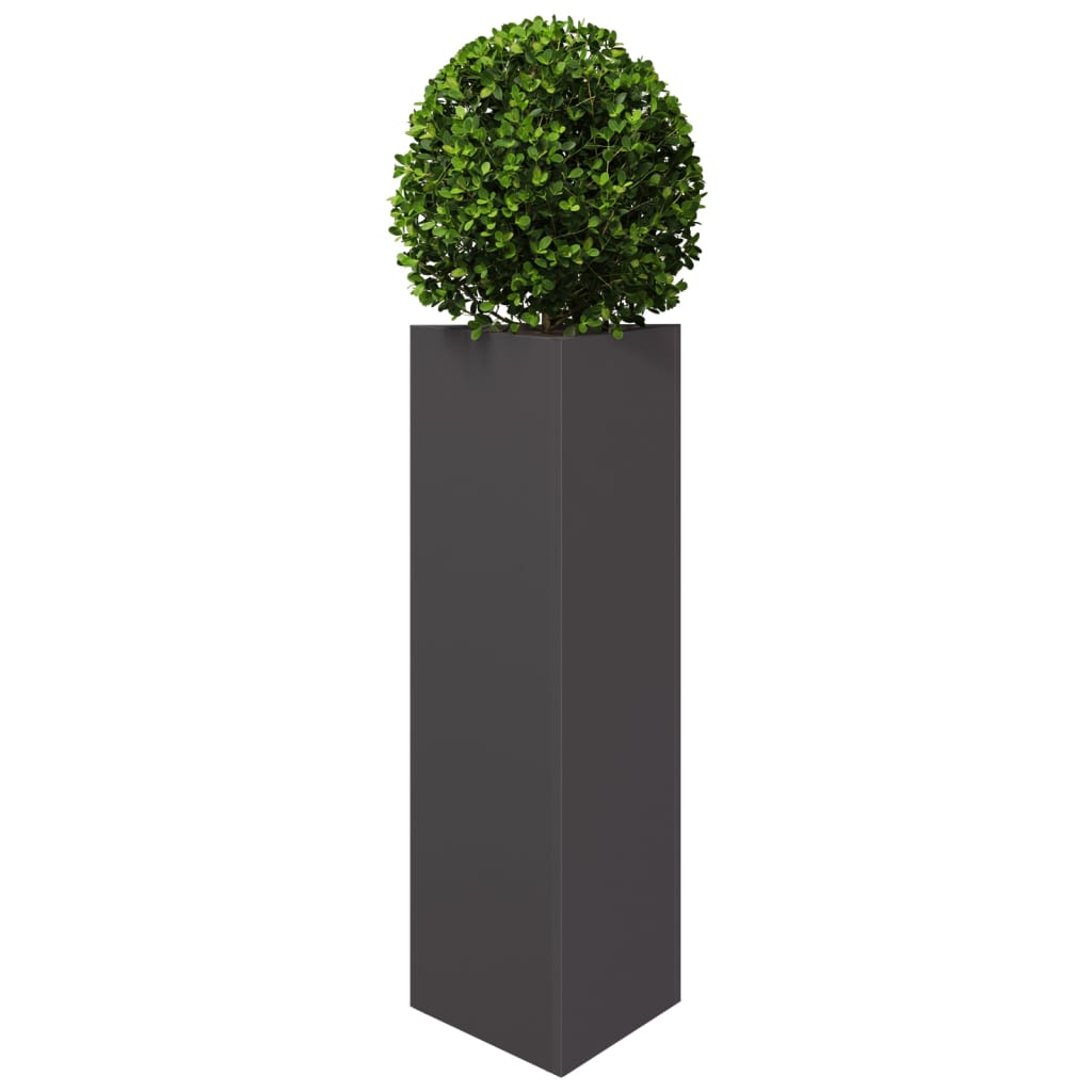 Vidaxx Pflanzgefäß Dreieck 30x26x75 cm Stahl schwarz