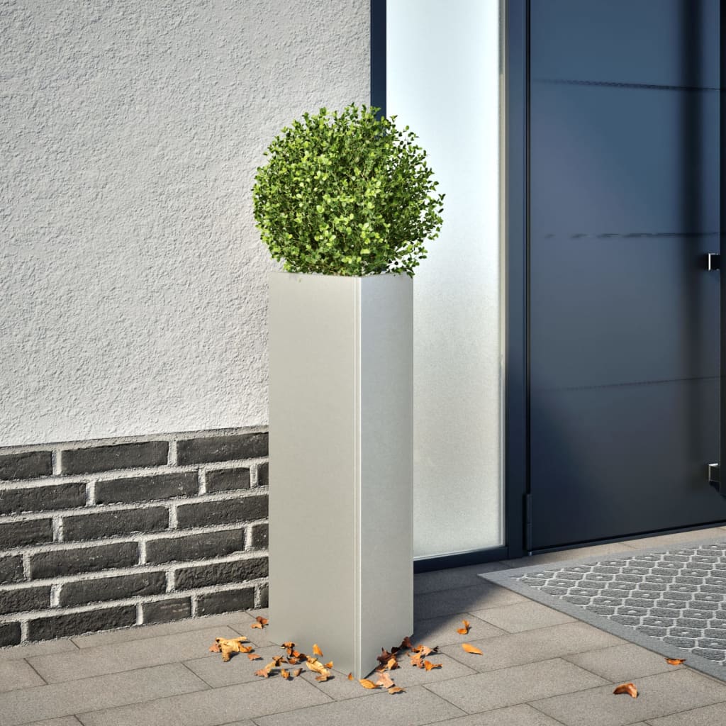 Vidaxx Pflanzgefäß Dreieck 30x26x75 cm Edelstahl