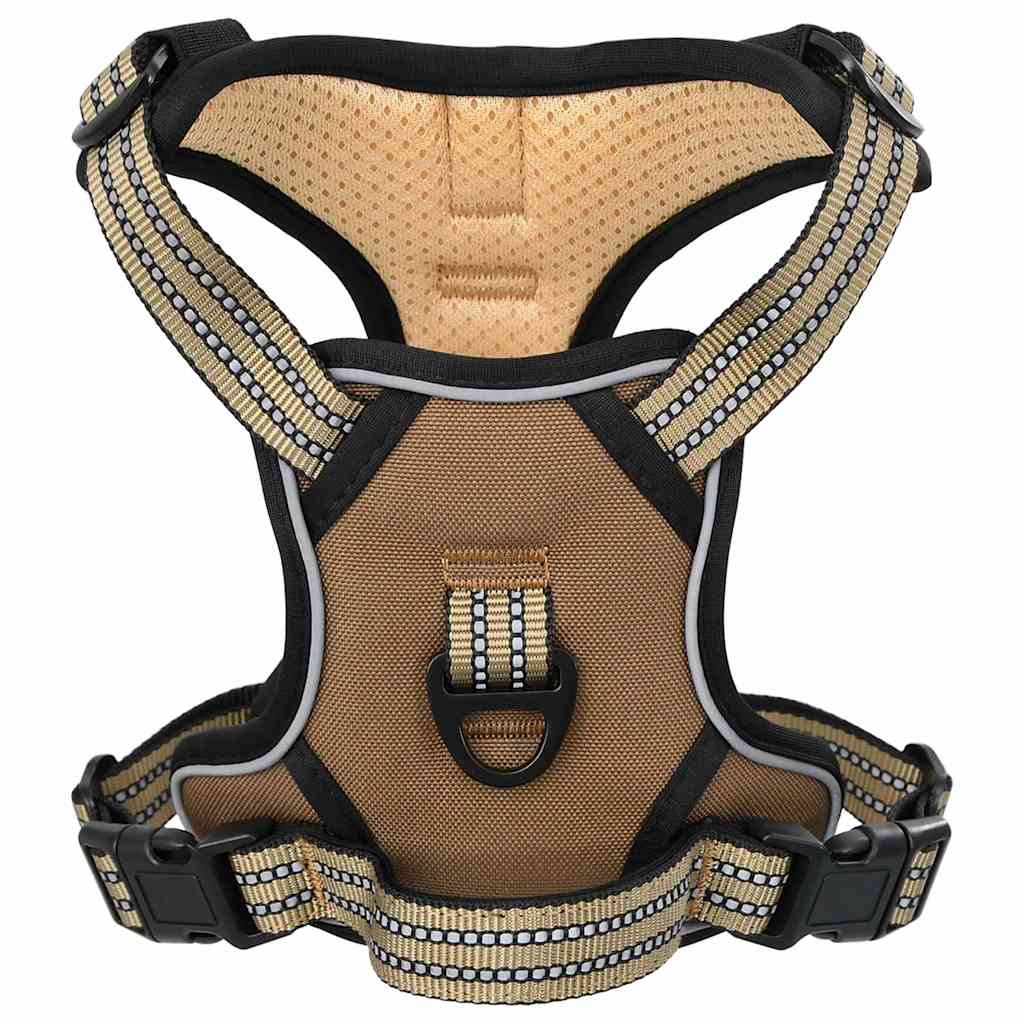 VidaXL Hundegeschirr mit Leine und Halsband verstellbar in Braun