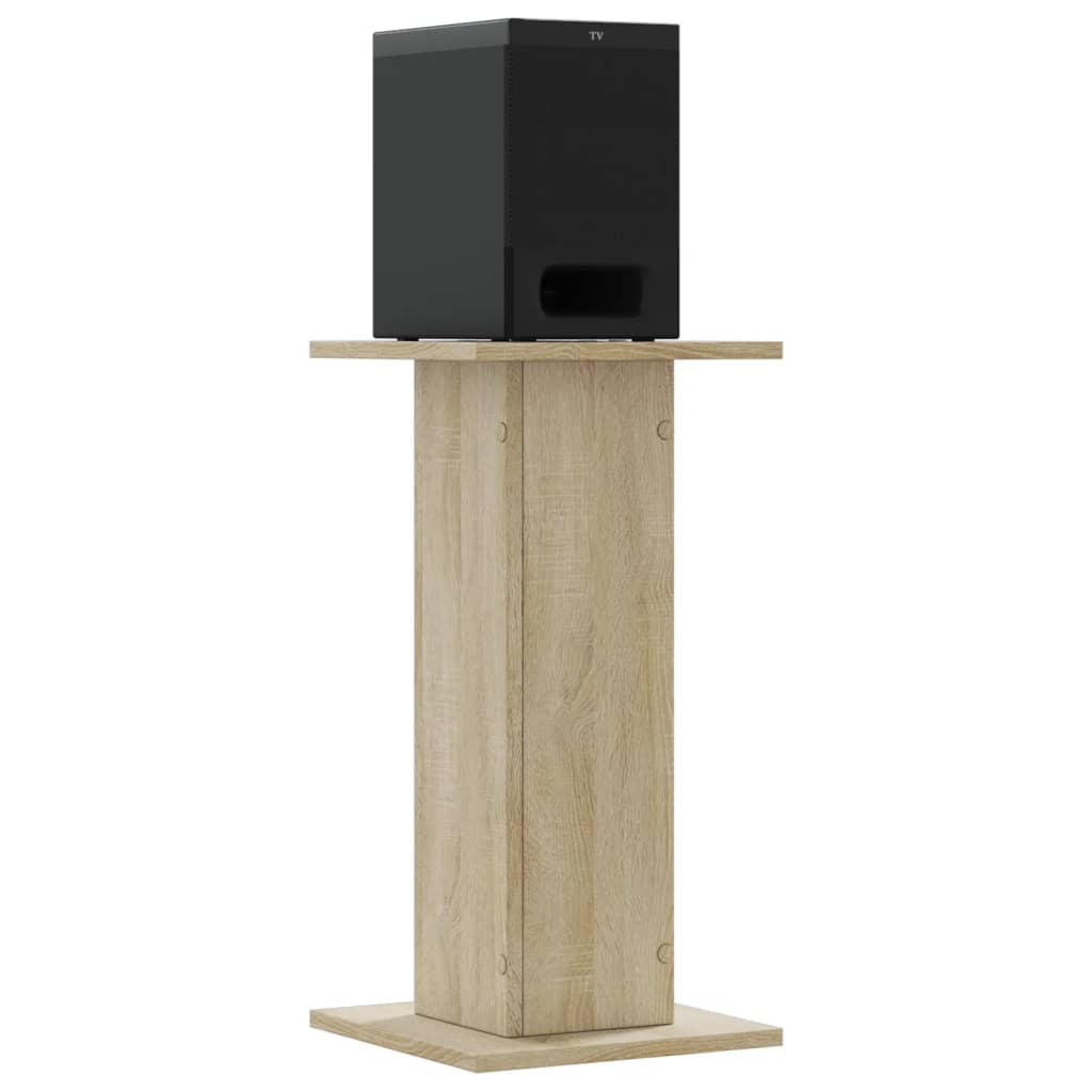 VidaXL Lautsprecherständer 2 Stück 30x30x60 cm verarbeitetes Holz Sonoma-Eiche
