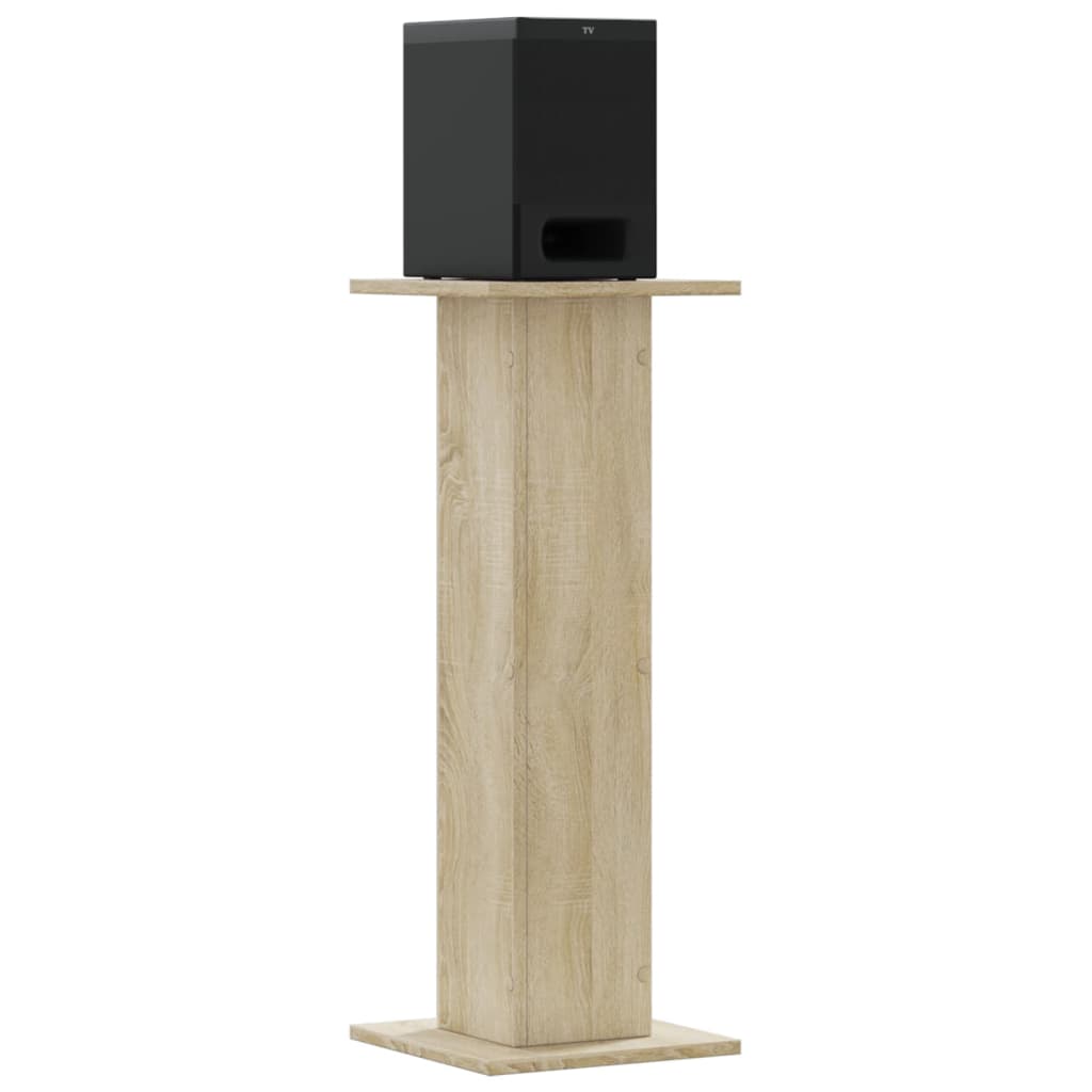 Vidaxx Lautsprecherständer 2 Stück 30x30x80 cm verarbeitetes Holz Sonoma-Eiche