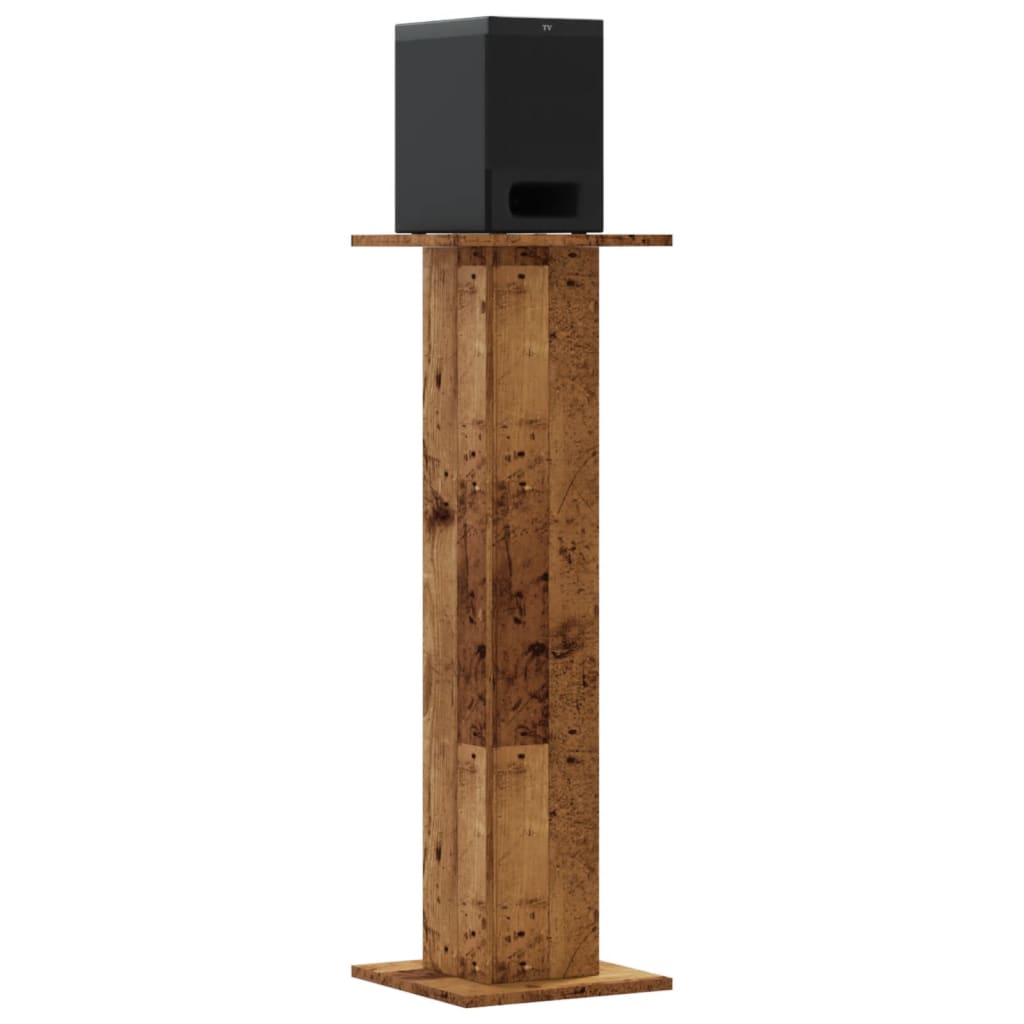 VidaXL Lautsprecherständer 2 Stück 30x30x95 cm behandeltes Holz, altholzfarben