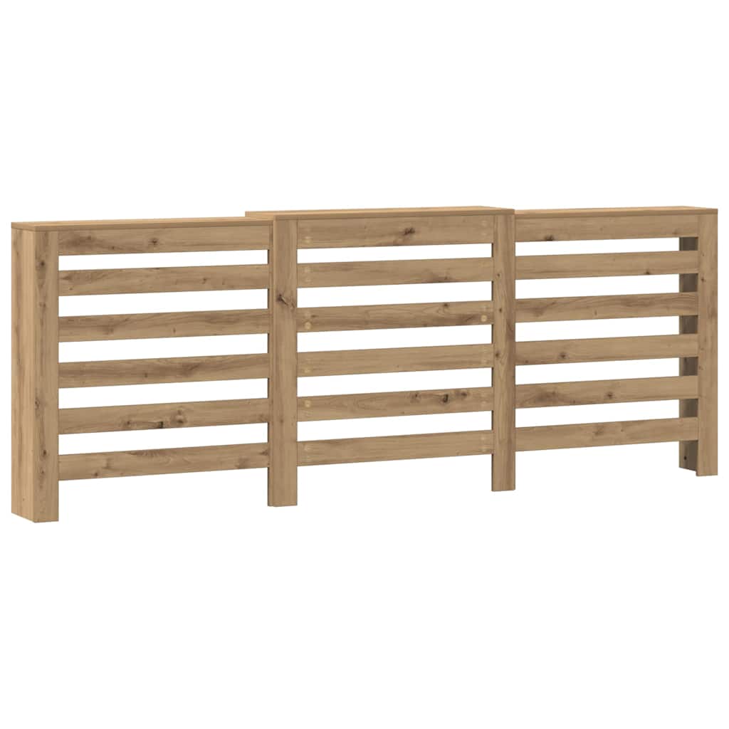 Vidaxx-Heizkörpergehäuse 205 x 21,5 x 83,5 cm, handgefertigtes Holz, handwerkliche Eiche